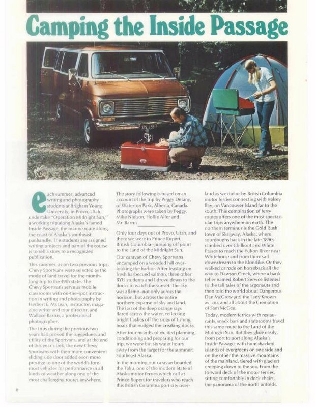 1971 Chevrolet Camper Booklet Page 10
